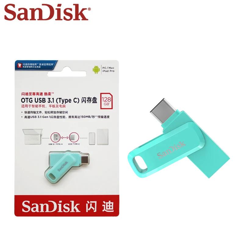 USB 3.1 Sandisk DC3 USB ÷ ̺,  OTG C Ÿ ̺, ̴ U ũ, USB ޸ ƽ, 256GB, 128GB, 64GB